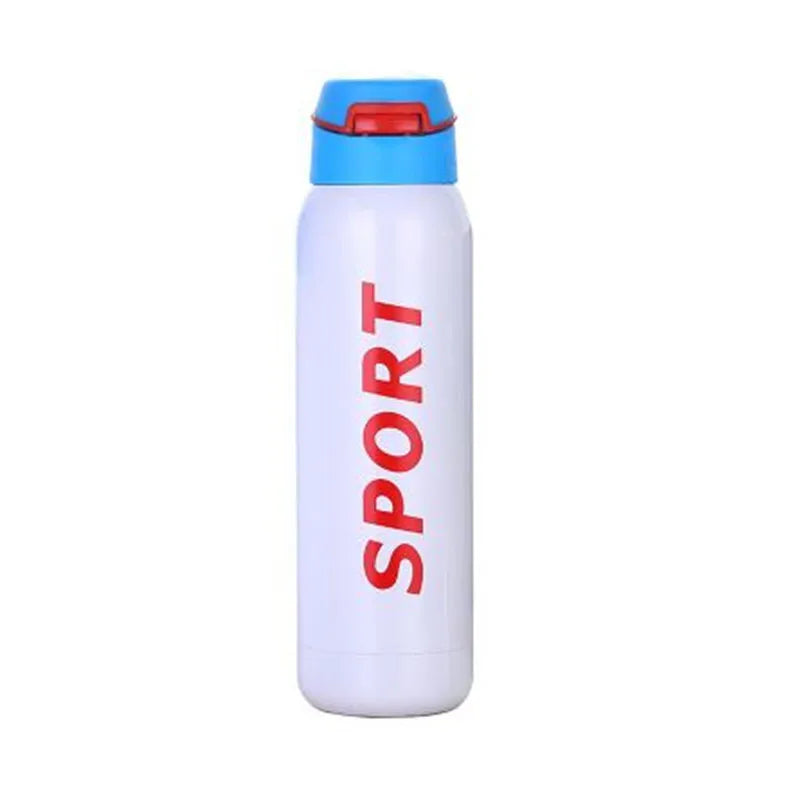 Bpa-Free 500Ml Insulated Vacuum Flasks Sports Bike Thermals Straw Cup Portable Rope Thermos Water Bottle Coffee Mug Travel