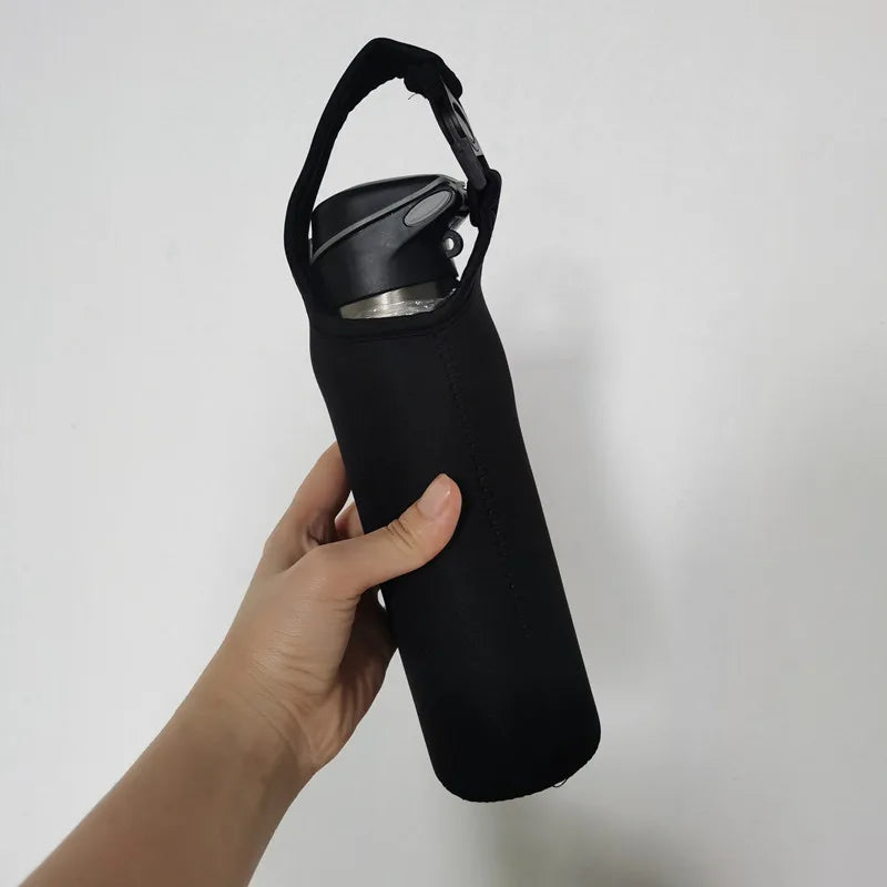 Bpa-Free 500Ml Insulated Vacuum Flasks Sports Bike Thermals Straw Cup Portable Rope Thermos Water Bottle Coffee Mug Travel