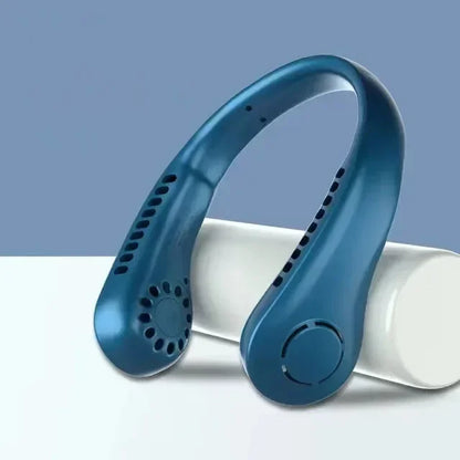 Portable Mini Home Summer Air-Cooled Neck Hanging Fan for Outdoor Sports, Running, Travel without Blades, Wearable USB Neck Stra