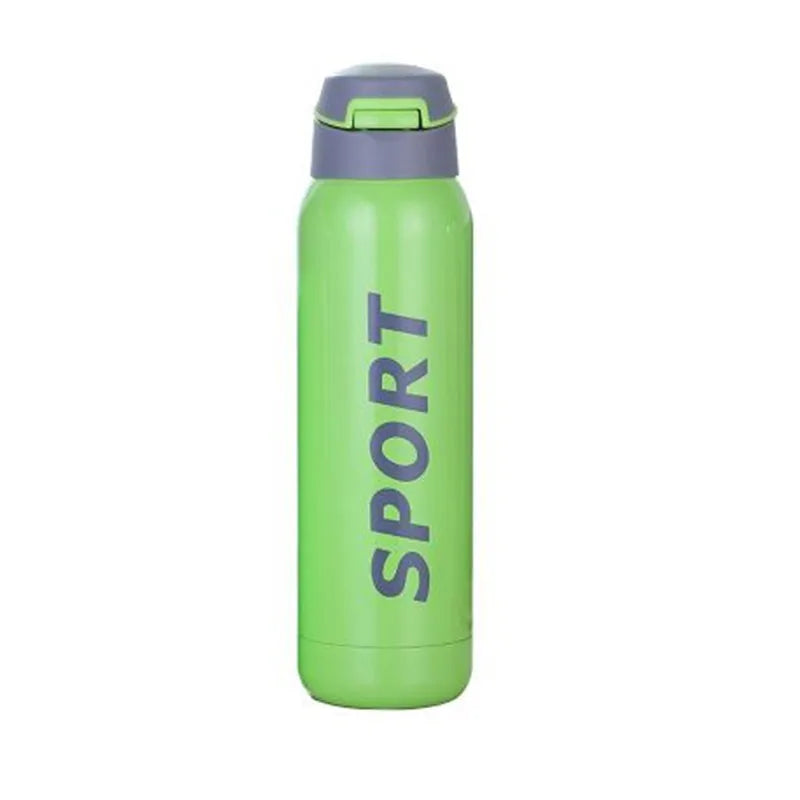 Bpa-Free 500Ml Insulated Vacuum Flasks Sports Bike Thermals Straw Cup Portable Rope Thermos Water Bottle Coffee Mug Travel