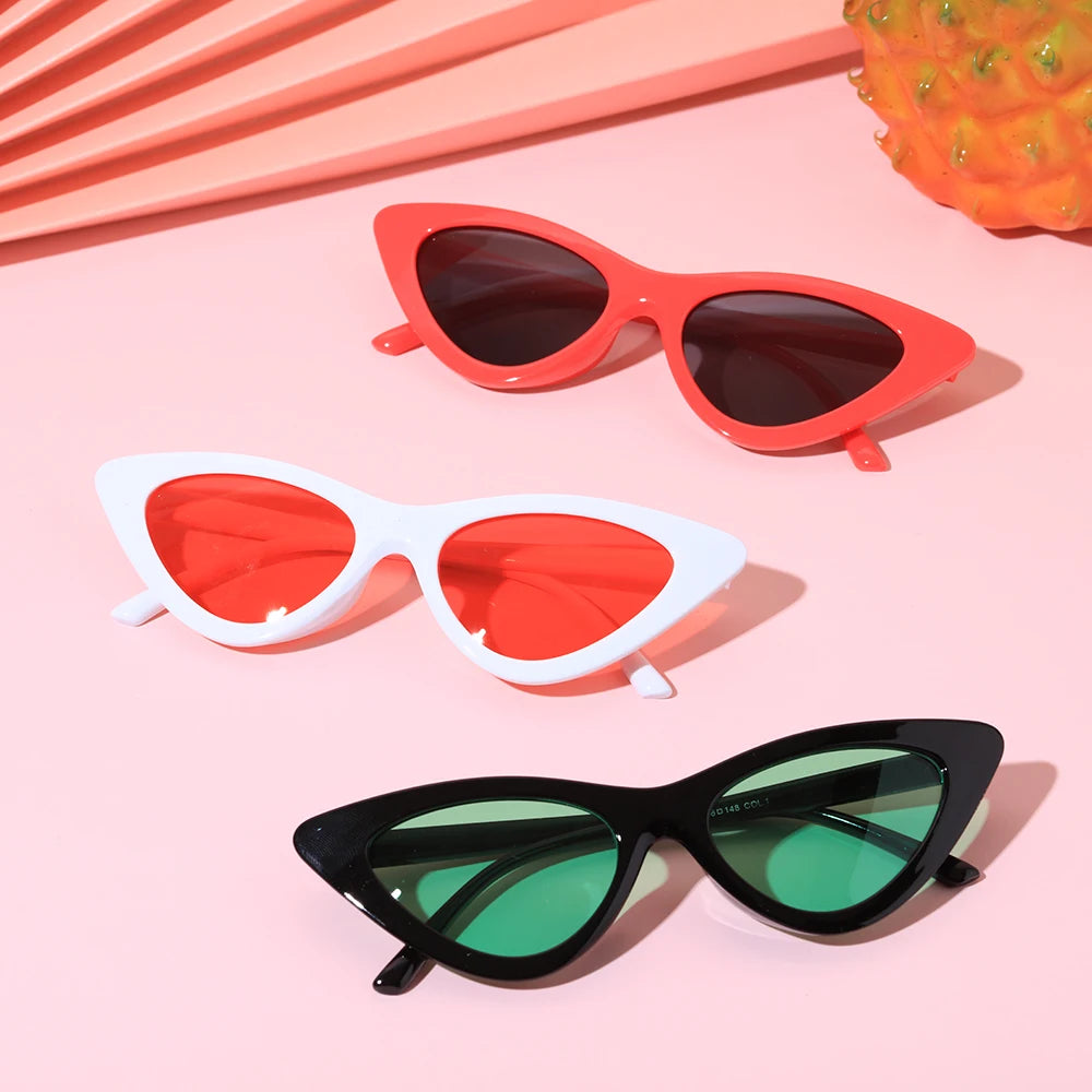 New Sexy Cat Eye Sunglasses Women Small Triangle Vintage Ladies Sunglasses Red Female Trending Streetwear UV400 Shades Eyewear